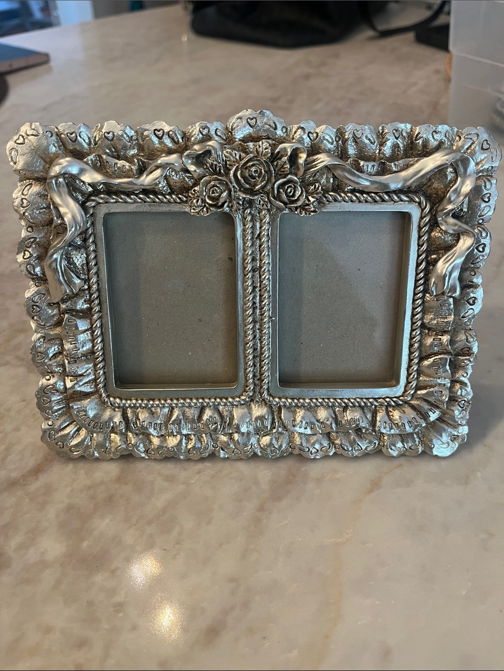 Silver Ornate Double Photo Frame - Home Accents
